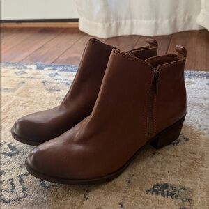 Lucky Brand Brown Leather Ankle Boots